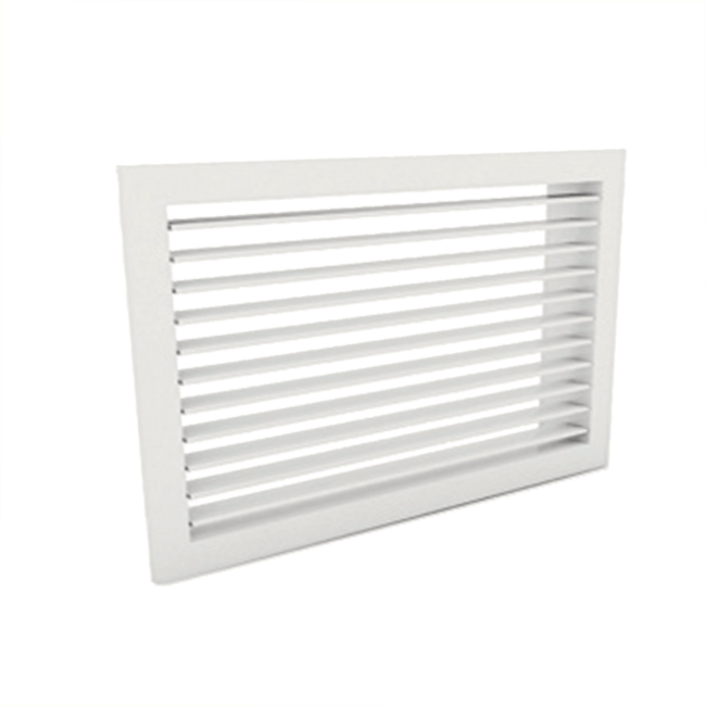 Dalap Lüftungsgitter 600x300 Mm – Aluminium, Weiß, Mit Verstrebung & Festen Lamellen