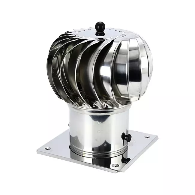 Windgedreven dakventilator Cowl 150 mm RVS inclusief plakplaat - 65m3/h