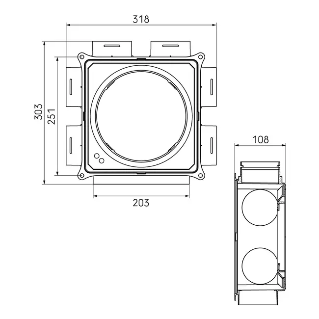 Ubbink luchtverdeelkast DBOX206 H200x80
