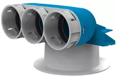 Vent-Axia Uniflexplus ventielcollector 3 x Ø69mm met tuit Ø125mm
