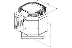 Dakventilator rookgasafvoer verticaal - DVN 225 D2 F4 30