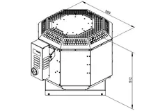 Dakventilator rookgasafvoer verticaal - DVN 315 D2 F4 30