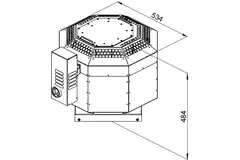 Dakventilator geïsoleerd rookgasafvoer - DVNI 250 D2 F4 30
