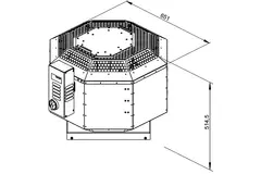 Dakventilator geïsoleerd rookgasafvoer - DVNI 315 D4 F4 30