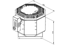Dakventilator horeca met frequentiegestuurd - DVN 315 D4 30