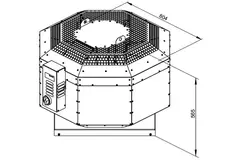 Dakventilator geïsoleerd horeca - DVNI 355 D4 30