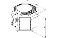 Dakventilator geïsoleerd verticaal - DVNI 225 E2 30