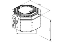 Dakventilator geïsoleerd horeca - DVNI 280 EC 30