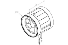 Buisventilator 150mm mixed-flow ETAMASTER - EM 150 EC 01