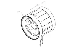 Buisventilator 160mm mixed-flow ETAMASTER - EM 160 EC 01