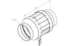 Buisventilator 125mm mixed-flow ETAMASTER - EM 125L EC 02