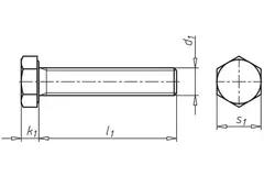 Tapbout m10x25mm.gegalv.8.8 din933 (200 stuks)