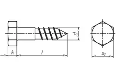 Houtdr.bout 8x50mm geg. (200)