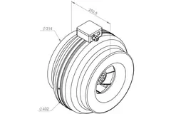 Ruck buisventilator 1170m³/h – Ø 315 mm + elektronische traploze regelaar 1,0 A