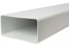Rechthoekig kunststof ventilatiekanaal 110x55 lengte= 0.5 meter - K-0.5