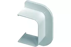Climaplus airco leidinggoot Muurrosette vlak 125 x 75mm RAL 9010 WIT