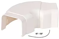 Climaplus airco leidinggoot Verstelbare bocht 70x55mm RAL 9010 WIT