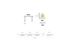 Rodigas buitenunit Wandconsole 1000x375x550mm