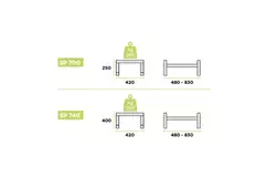 Rodigas Staandeconsole 420x400x540-830mm