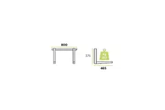 Rodigas buitenunit Wandconsole 800x375x465mm