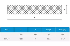 Zelfklevende isolatie 9mm dik – 1 m breed – Inhoud verpakking 15m2
