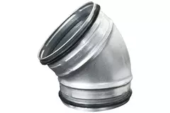 Korte ronde spiro bocht 45° Ø 80mm voor spirobuis