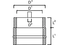 DW diameter 150 (150/200) condensdop (I316L/I304)
