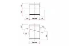 Plakplaat 22 graden Stream-Vent ventilatiekap diameter 355 mm
