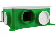 DucoBox Silent Connect Pakket 400 m³/h + RFT bediening batterij + 4 ventielen - randaarde stekker
