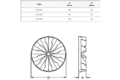 Kunststof terugslagklep: Ø 100mm - EEV100