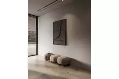 Ergovent instucbaar frameloos lijnrooster 1050 mm met aansluitdiameter 75 mm - modulair - 1 sleuf