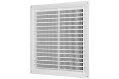 Ventilatierooster vierkant met grill 250x250 wit - VR2525