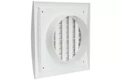 Muurrooster regelbaar 190x190 diameter: 125 wit - ND12R