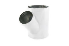 Spiro t-stuk 100 mm diameter 100 mm (45 graden) (sendz. verz.) RAL9010