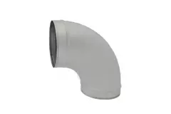 Spiro bocht 125 mm 90 graden (sendz. verz.) RAL7035