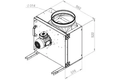 Boxventilator rookgas F400 - MPS 280 D2 F4 30