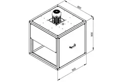 Boxventilator rookgas met lineaire flow - MPC 560 D4 F4 TI30