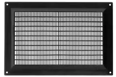Ventilatierooster rechthoekig met grill 250x170 zwart - VR2517M
