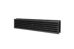 Deurrooster 450x92 mm zwart - VR459M