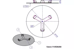 Vasco design plafond- of wandventiel luxe rond (incl. smiley)