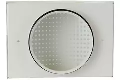 Ventilatie toevoer ventiel Ø 100mm met geperforeerde kap voor wandmontage WIT - DTQA100