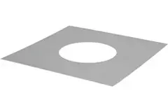 Afdekplaat diameter  80 mm vierkant I304 (D0,6)