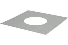 Afdekplaat diameter  100 mm vierkant I304 (D0,6)