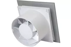 Badkamer ventilator Ø 100 mm met timer en inschakelvertraging - glazen front satijn goud