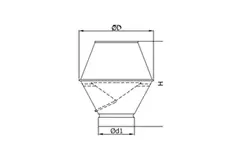 Deflectorkap rond 250 mm sendzimir verzinkt