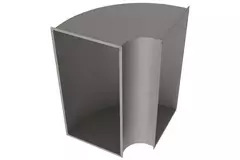 Bocht 90 graden verticaal 500 mm x 400 mm