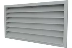 Buitenmuurrooster gegalvaniseerd staal 700x500 - RAL 7001