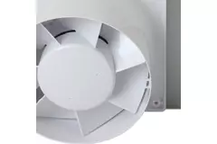 Badkamer ventilator Ø 100 mm met timer en inschakelvertraging - glazen front satijn goud