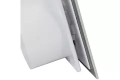 Badkamer ventilator Ø 100 mm met timer - glazen front satijn zilver