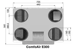 Zehnder Stork ComfoAir E300 L + RF module - 300 m³/h